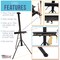 69" High Aluminum Single Mast Artists Studio Easel Stand for Sign and Floor Display - Heavy Duty Adjustable Extra Large Canvas Height Up To 47" - Palette Holder, Brush Rest, Painting